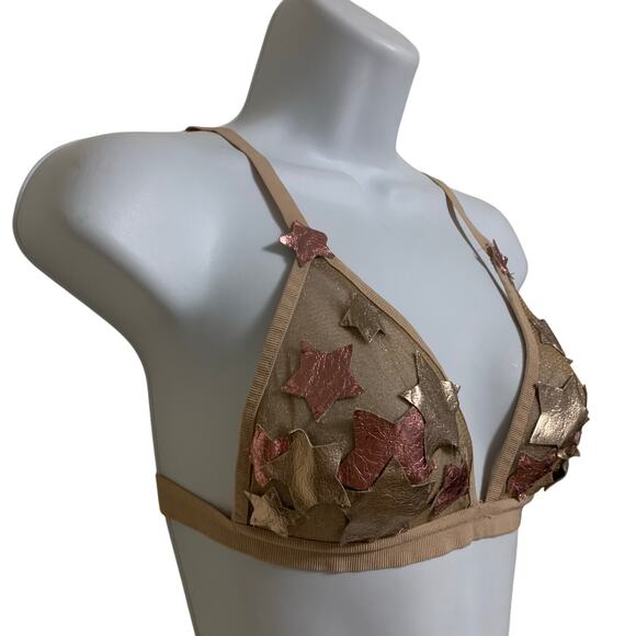 For Love & Lemons Constellation Bra Rose Gold Womens Size M - Picture 4 of 8